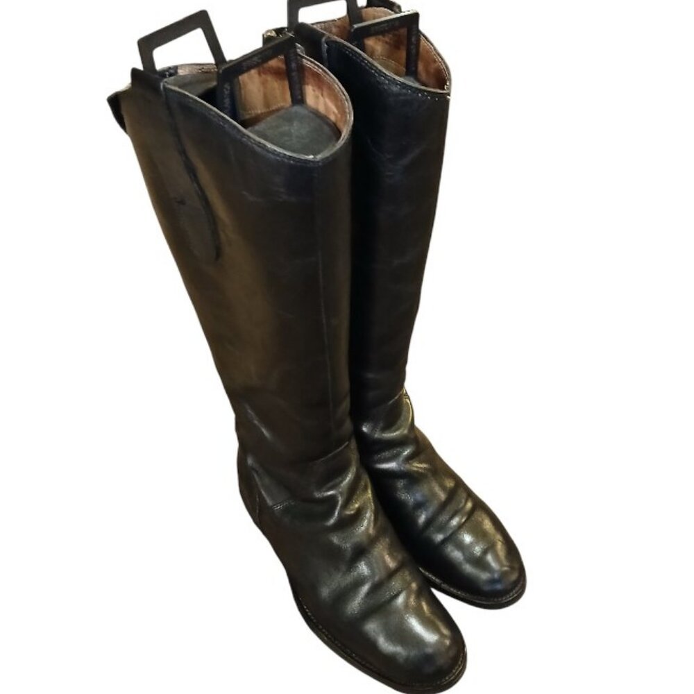 MIZ MOOZ Black Leather Knee High Boots Size 7 - Picture 4 of 14